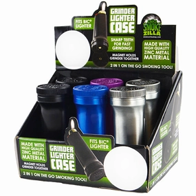 Metal Grinder Lighter Case - 6 Pieces Per Retail Ready Display 21943