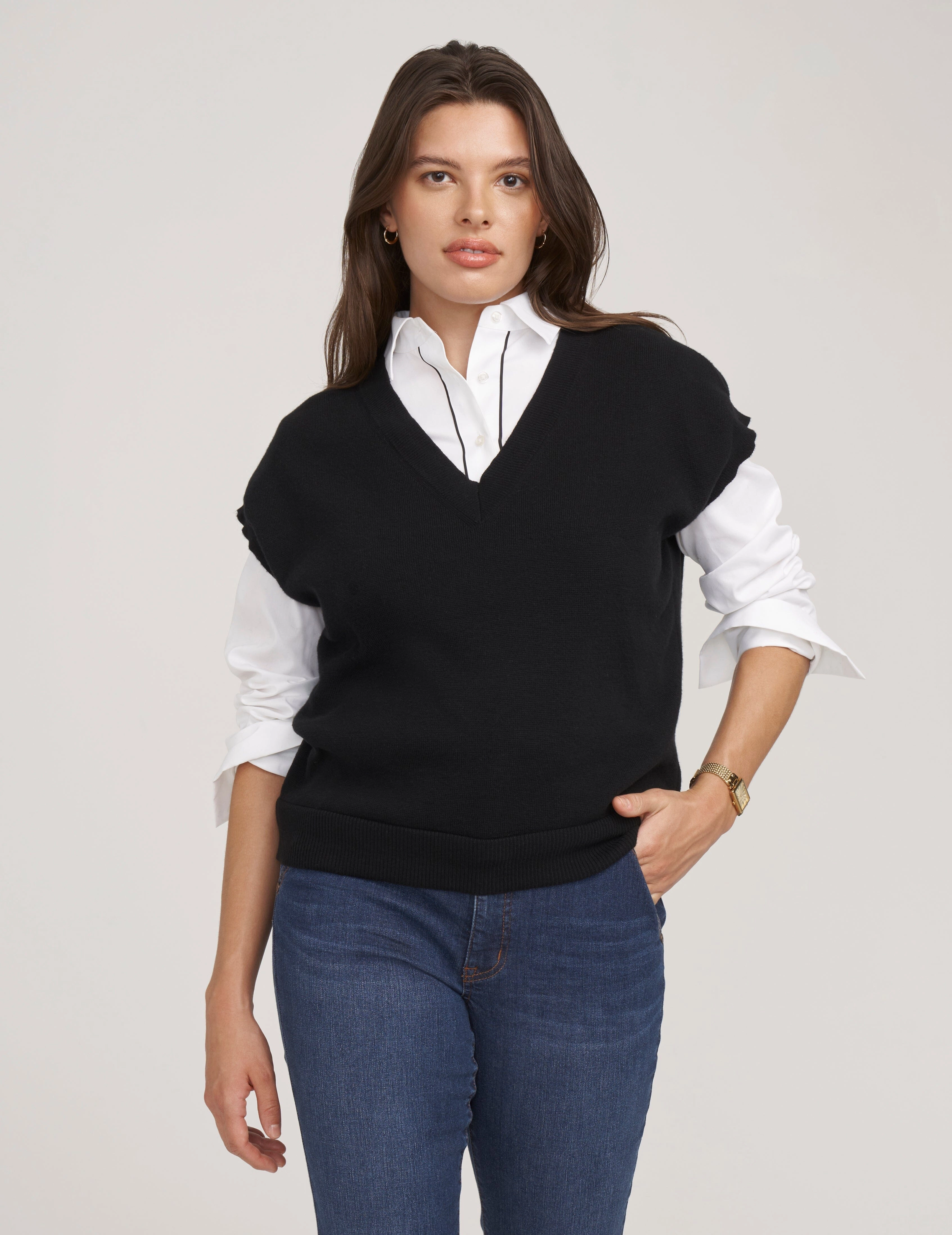 Milano Stitch Sweater Vest- Sale