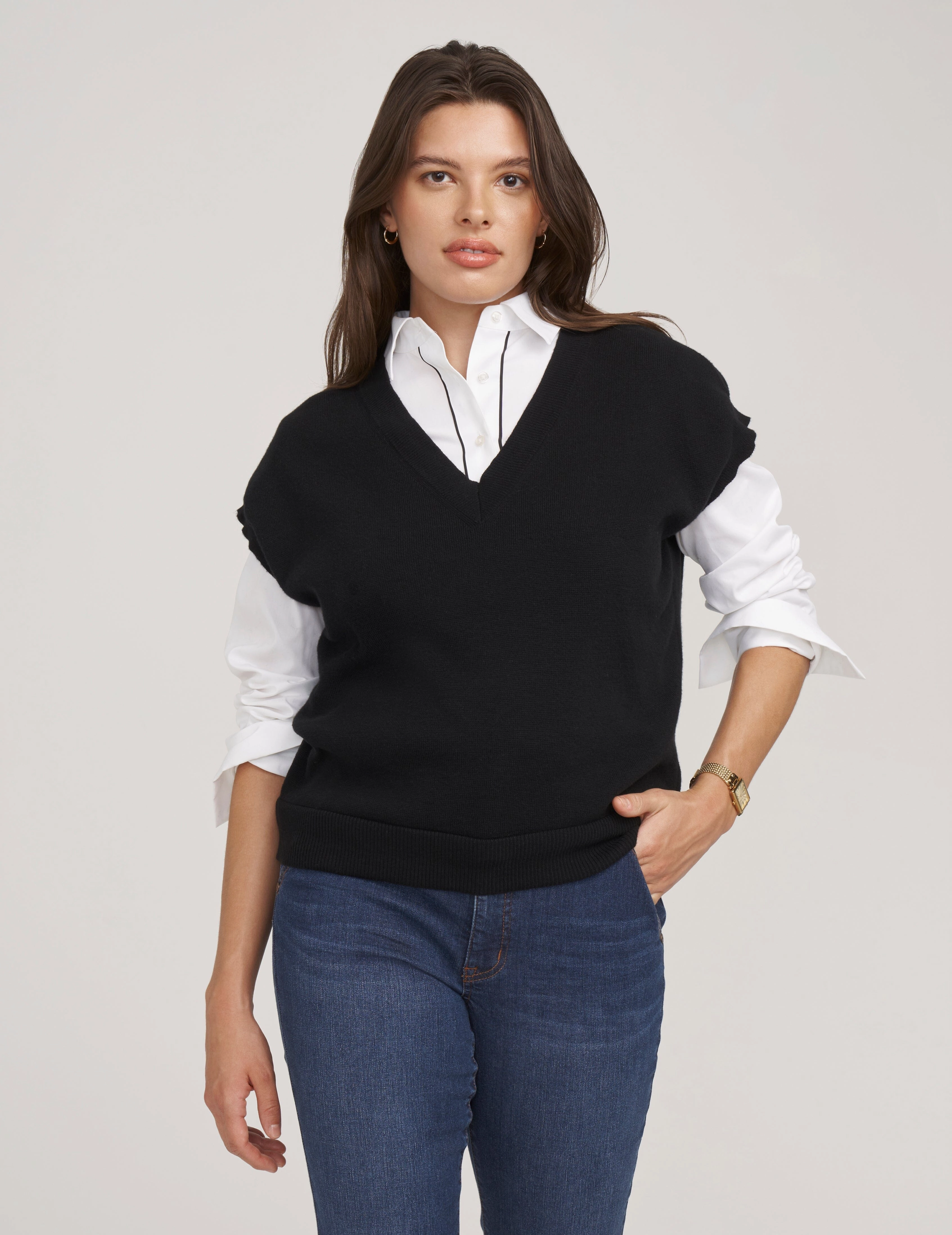 Milano Stitch Sweater Vest- Sale