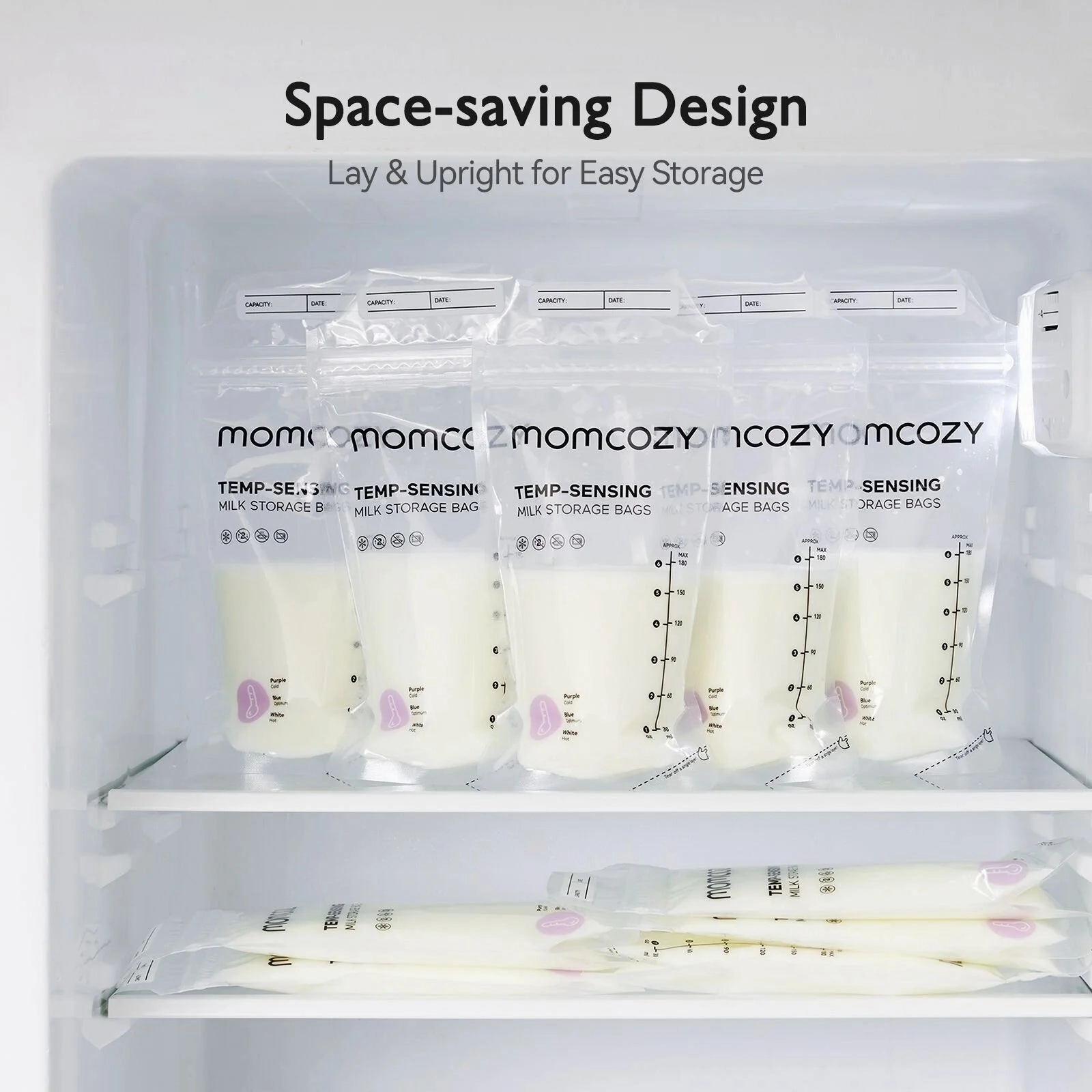 Momcozy Breast Milk Storage Bags 180ml 50 pcs