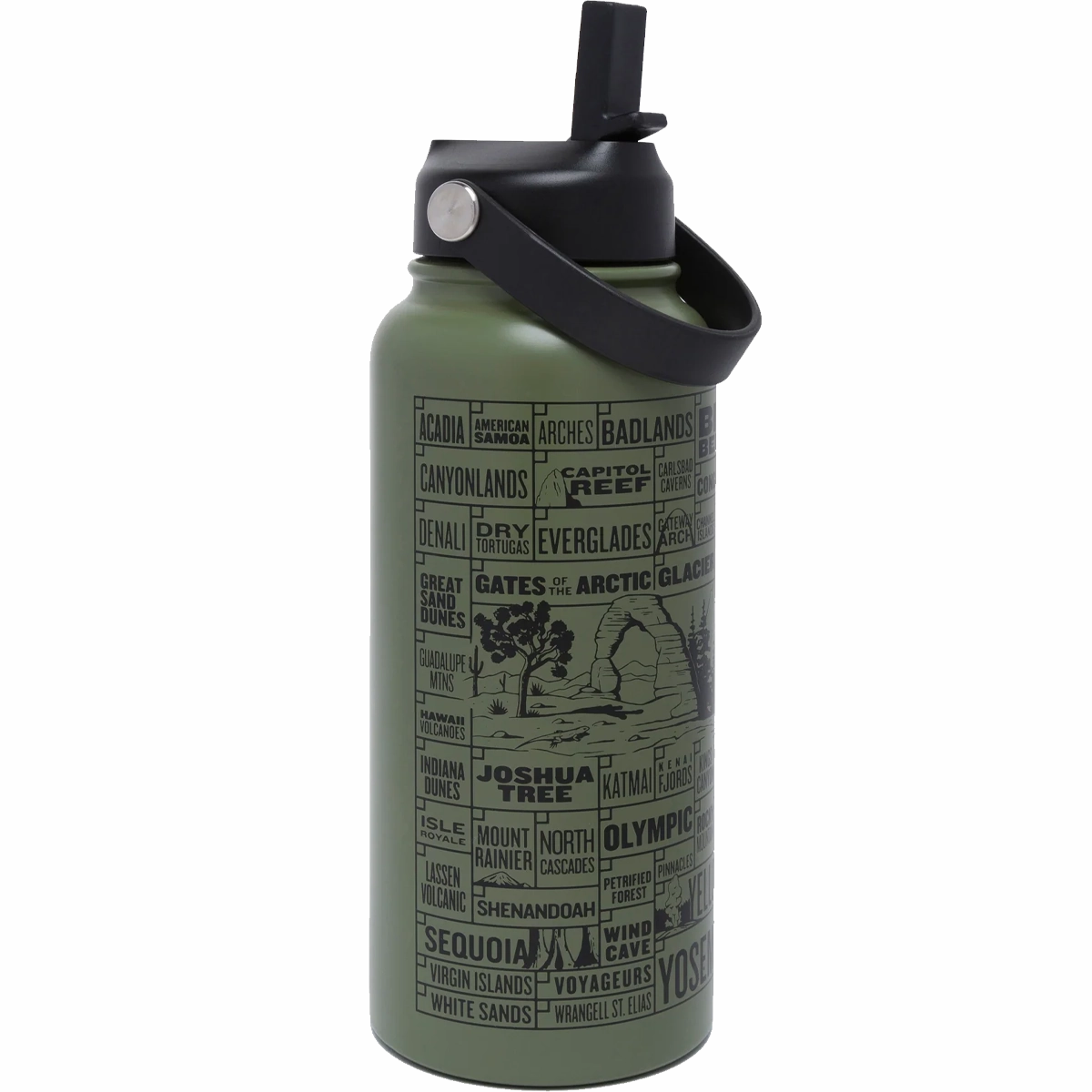National Parks of the USA Checklist 32 oz Insulated Water Bottle