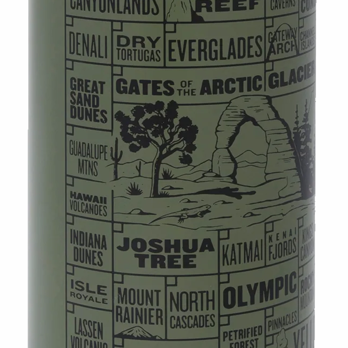 National Parks of the USA Checklist 32 oz Insulated Water Bottle