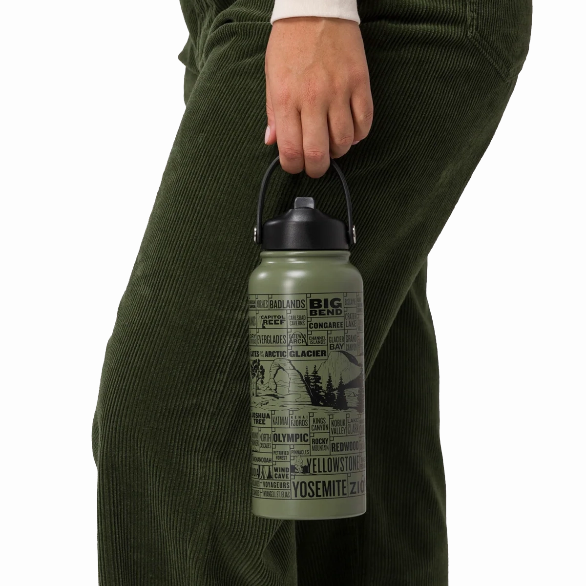 National Parks of the USA Checklist 32 oz Insulated Water Bottle