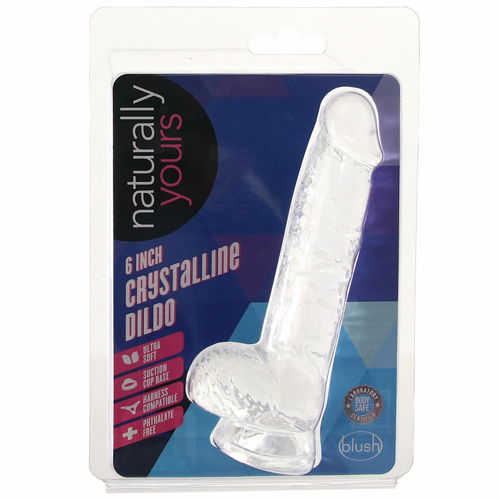 Naturally Yours 6 Inch Crystalline Dildo in Clear