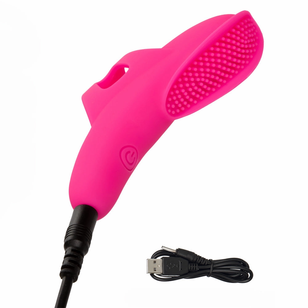 Neon Vibes The Nubby Vibe Textured Silicone Finger Vibrator