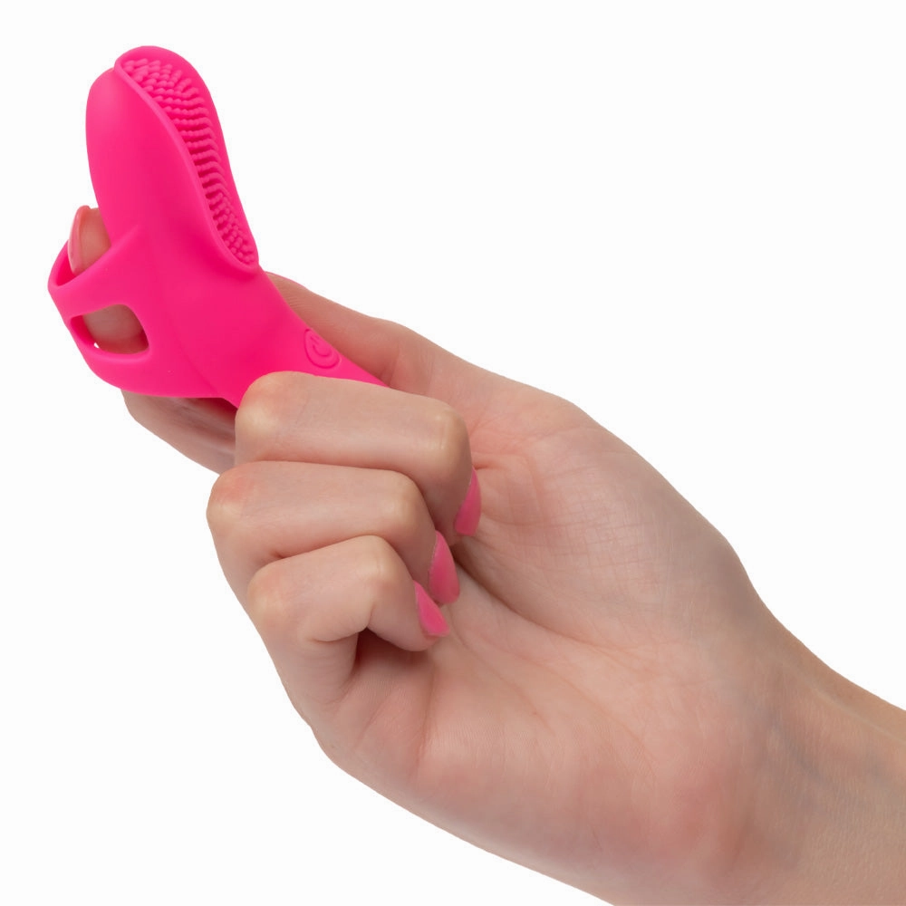 Neon Vibes The Nubby Vibe Textured Silicone Finger Vibrator