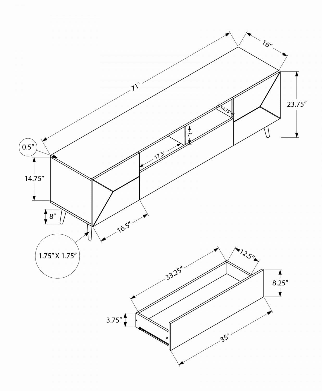 Norwood TV Stand - Black