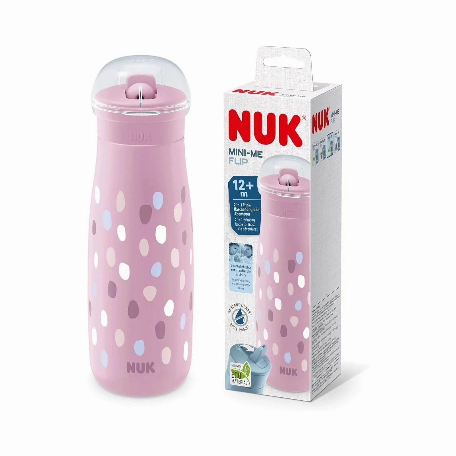 NUK Mini-Mee Flip Cup with 2-in-1 Cup 12  months 450ml - Purple
