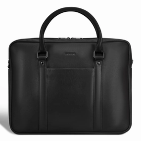 Onyx / Leather Briefcase *Drop Ship*