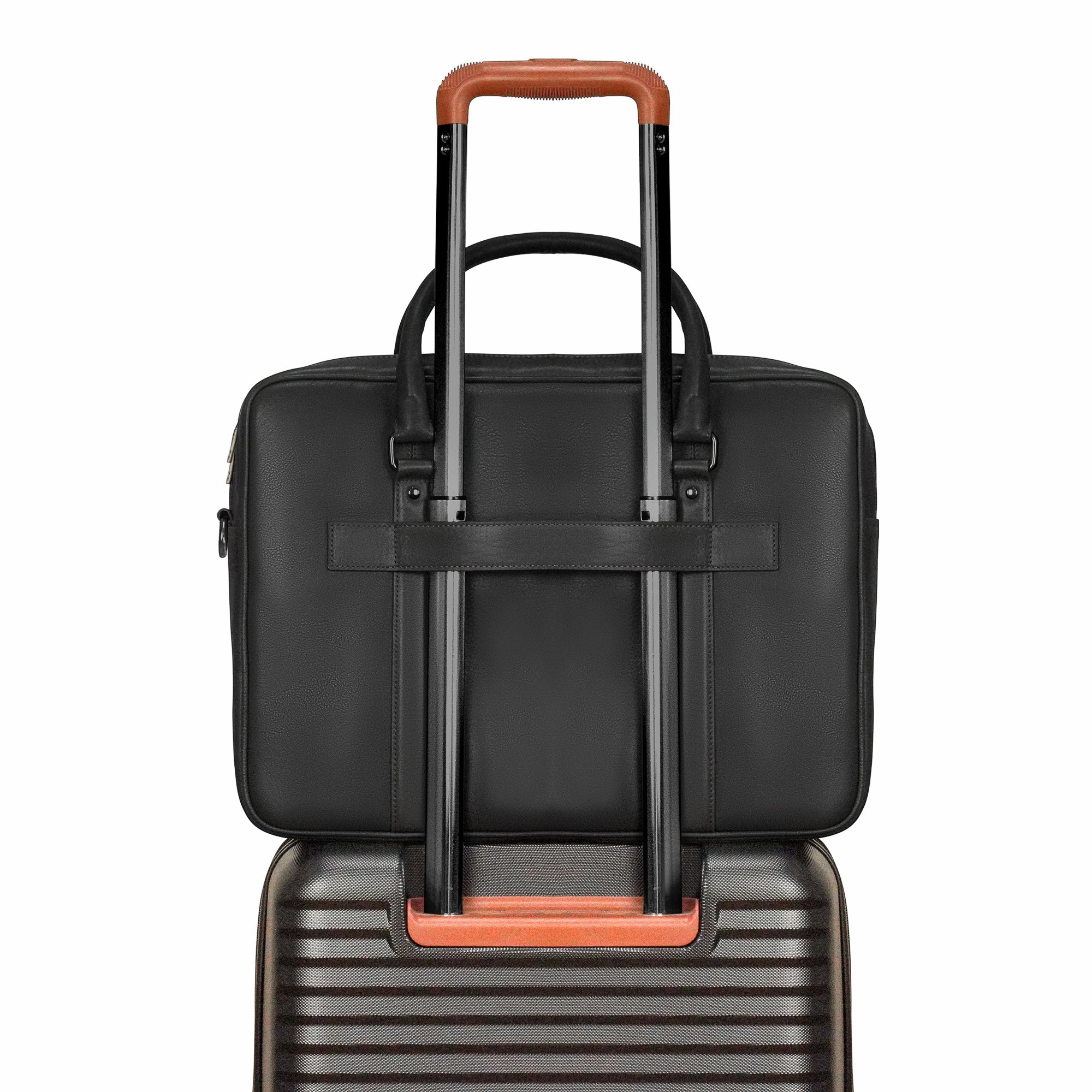 Onyx / Leather Briefcase *Drop Ship*