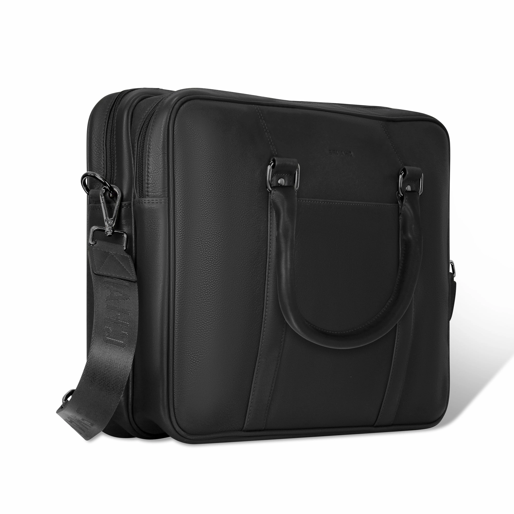 Onyx / Leather Briefcase *Drop Ship*