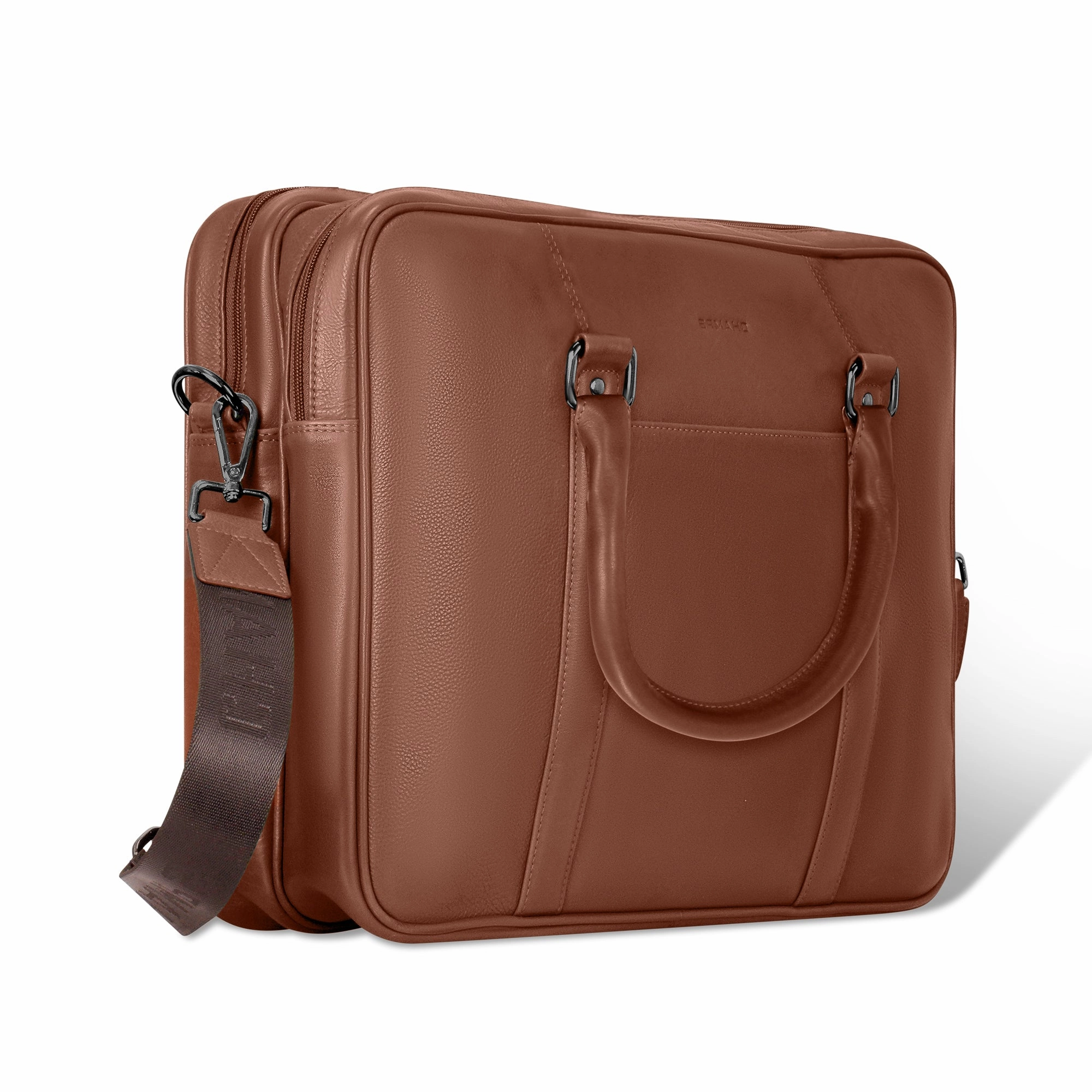 Onyx / Leather Briefcase *Drop Ship*
