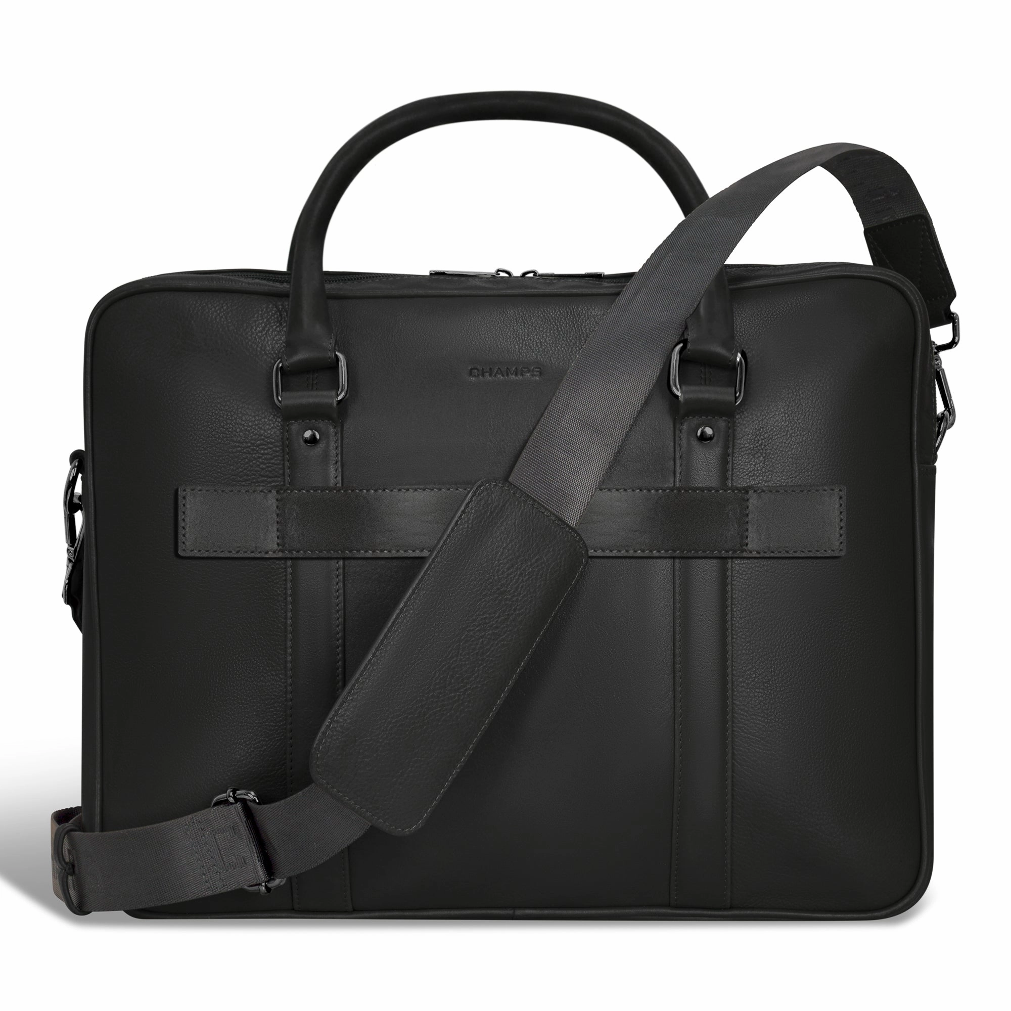 Onyx / Leather Briefcase *Drop Ship*