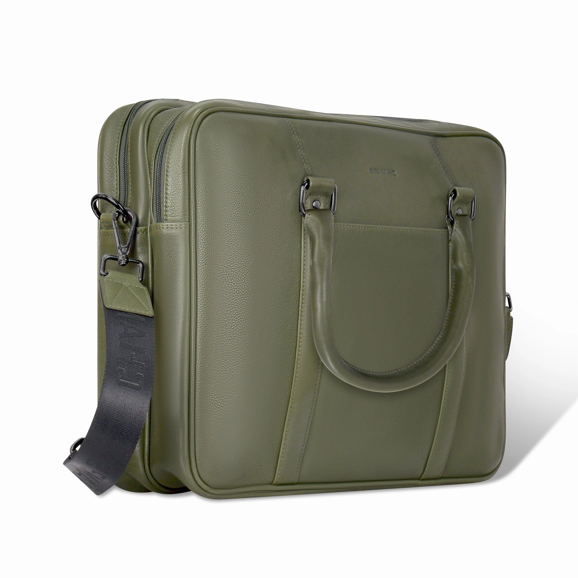 Onyx / Leather Briefcase *Drop Ship*