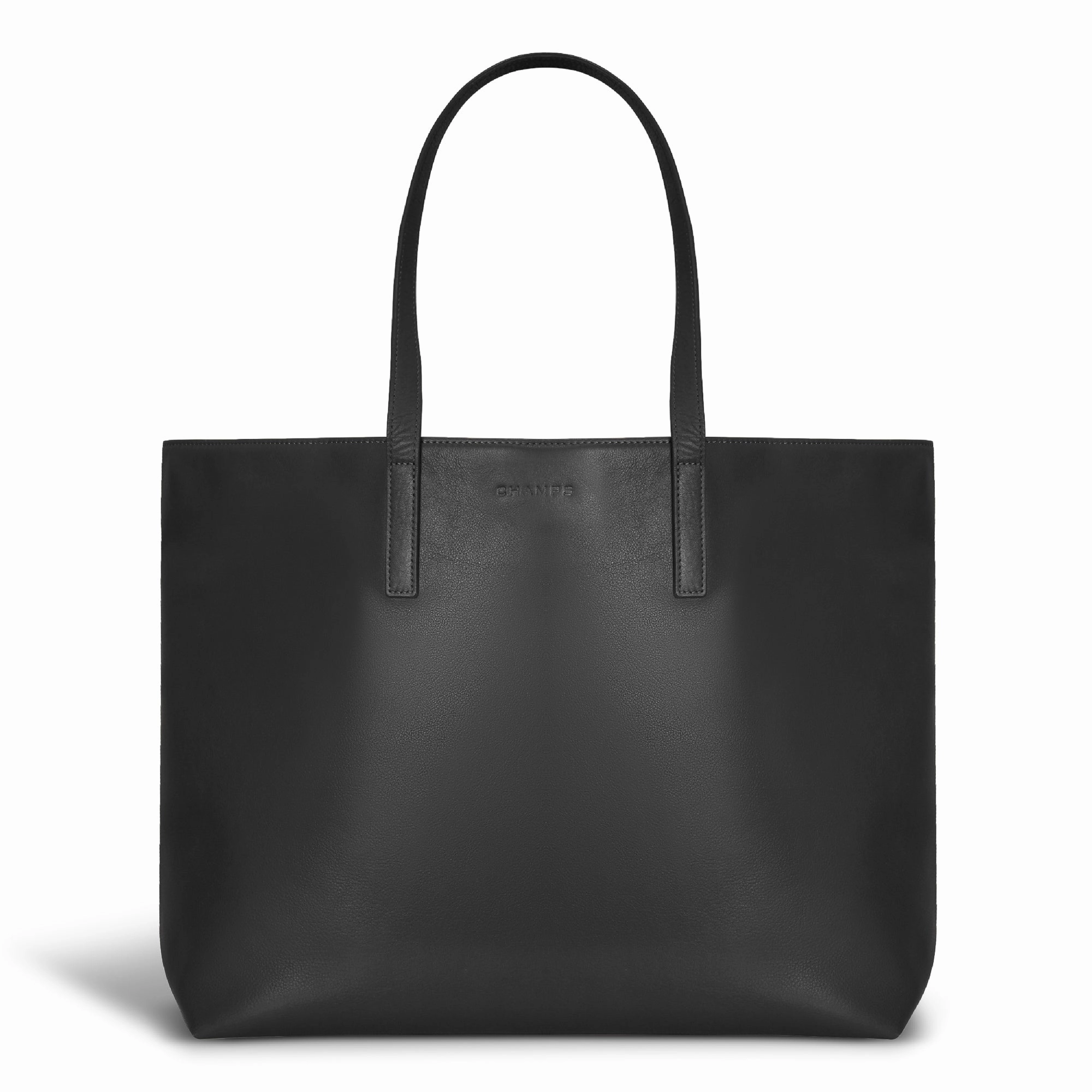 Onyx / Leather Open Tote *Drop Ship*