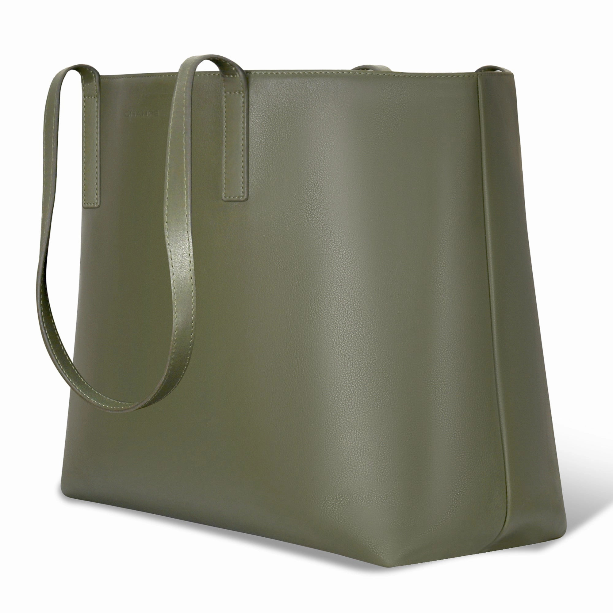 Onyx / Leather Open Tote *Drop Ship*