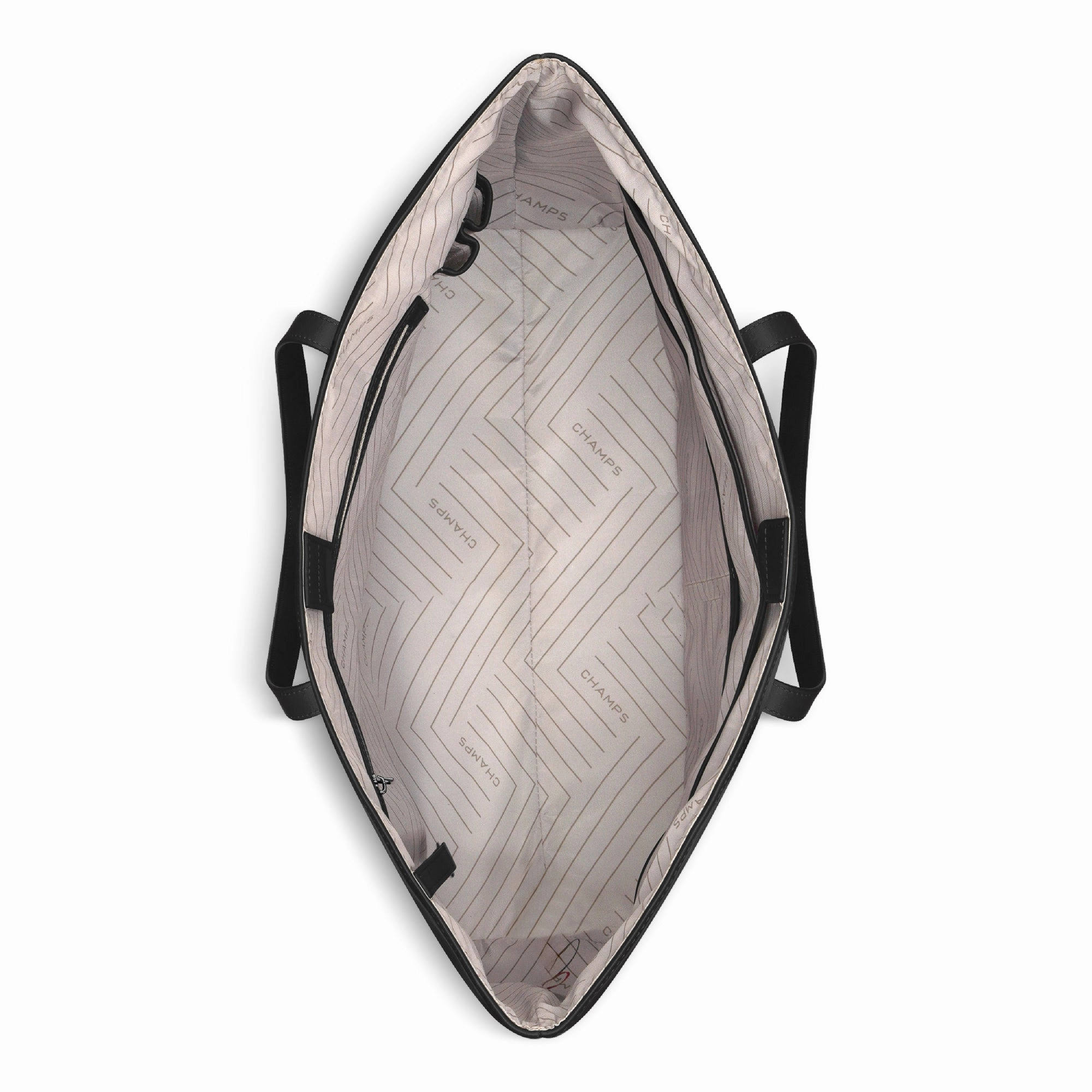 Onyx / Leather Open Tote *Drop Ship*