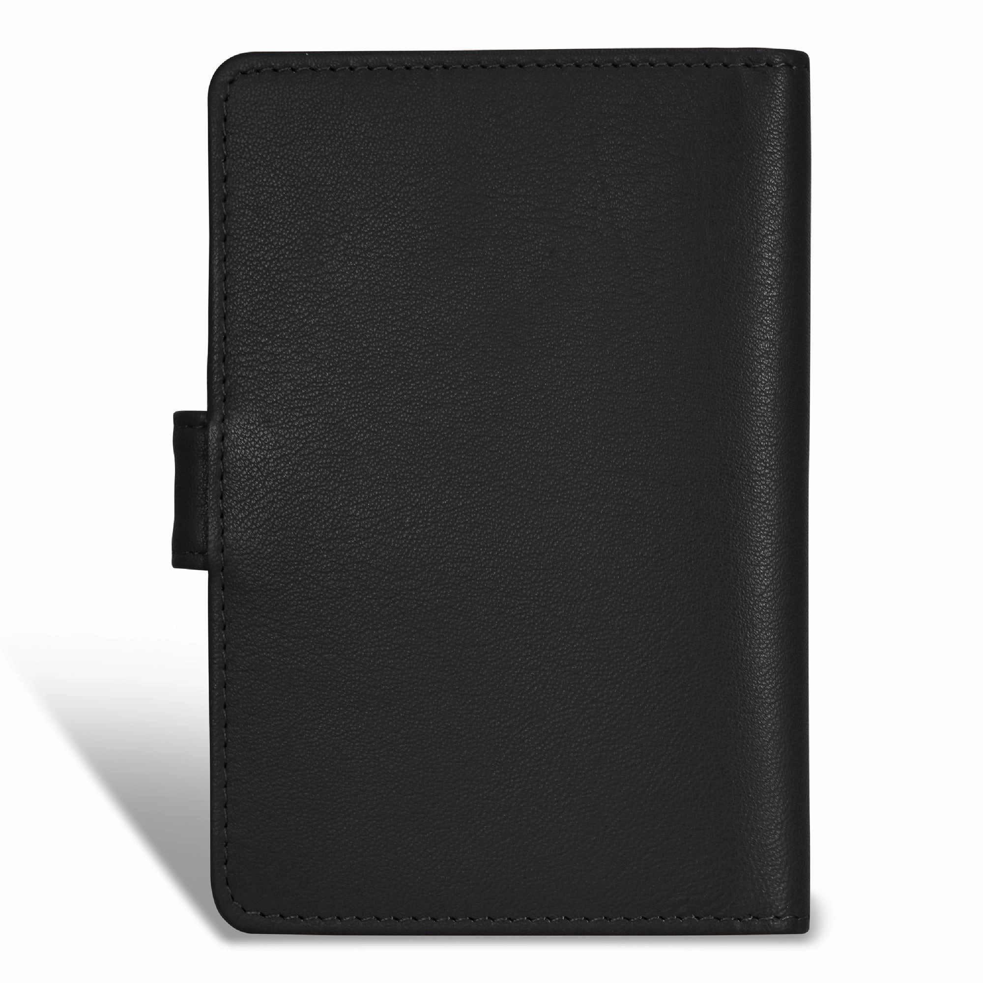 Onyx / Leather Passport Case *Drop Ship*