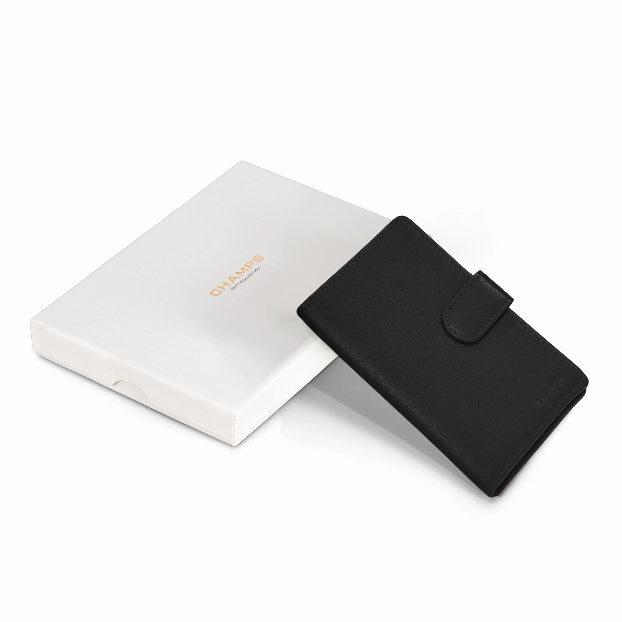 Onyx / Leather Passport Case *Drop Ship*