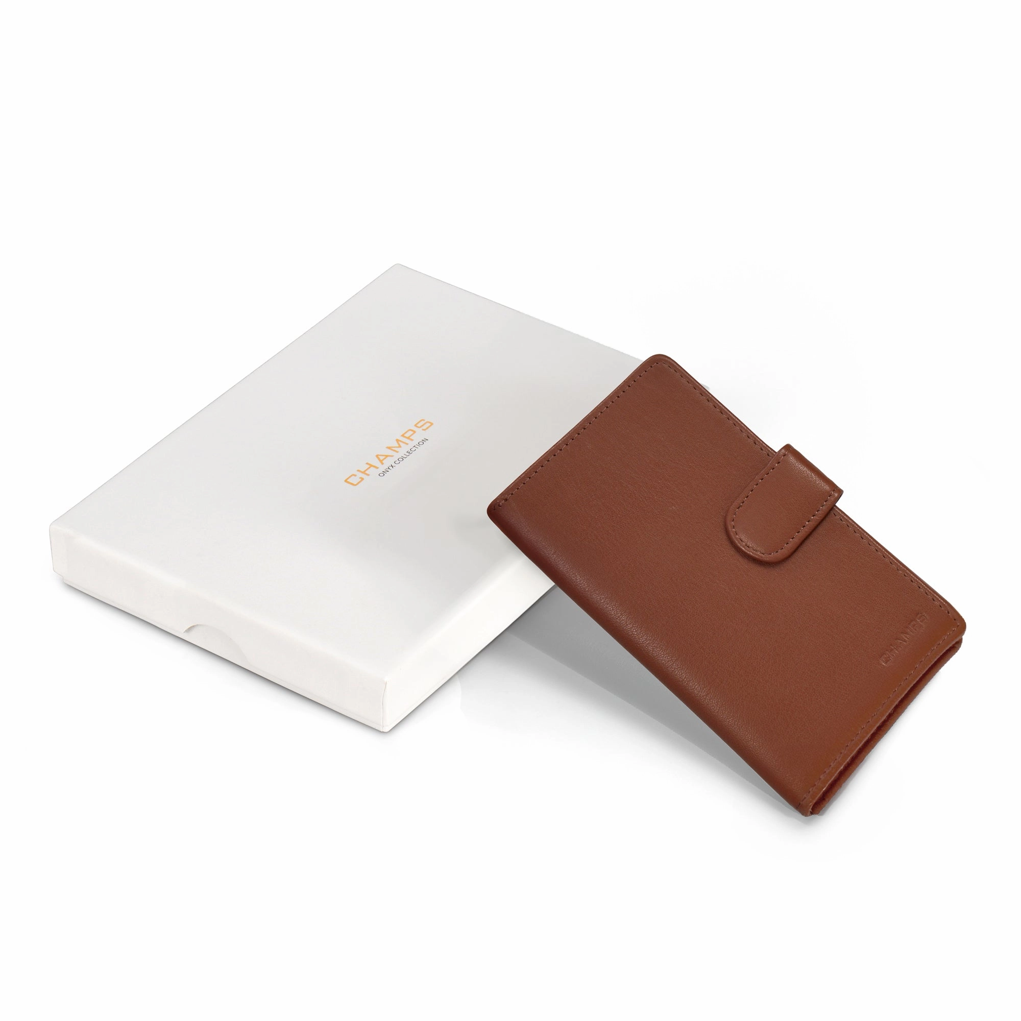 Onyx / Leather Passport Case *Drop Ship*