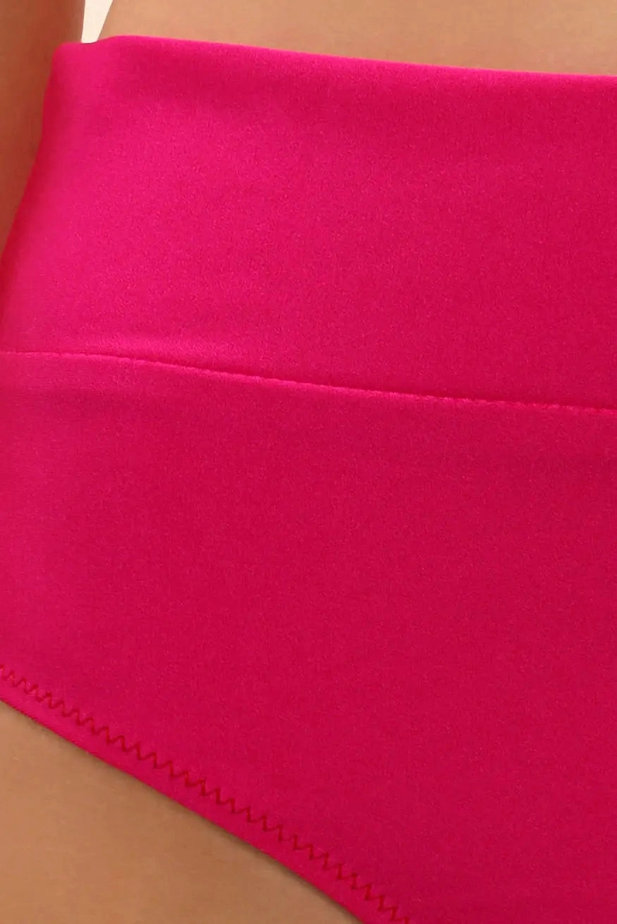 PINK HIGH-WAISTED BIKINI BOTTOM