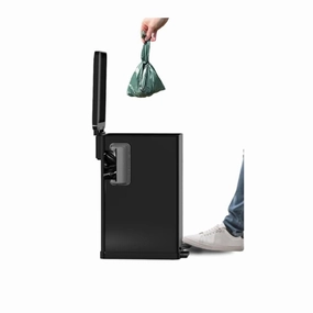 Pupzle STB-006 Dog Poop Trash Can Outside, 3.2 Gal Metal Small Outdoor Trash Can with Lid for Dog Waste, Odor Control