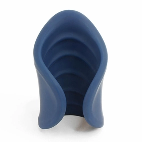 Rechargeable Textured Pocket Stroker - Blue