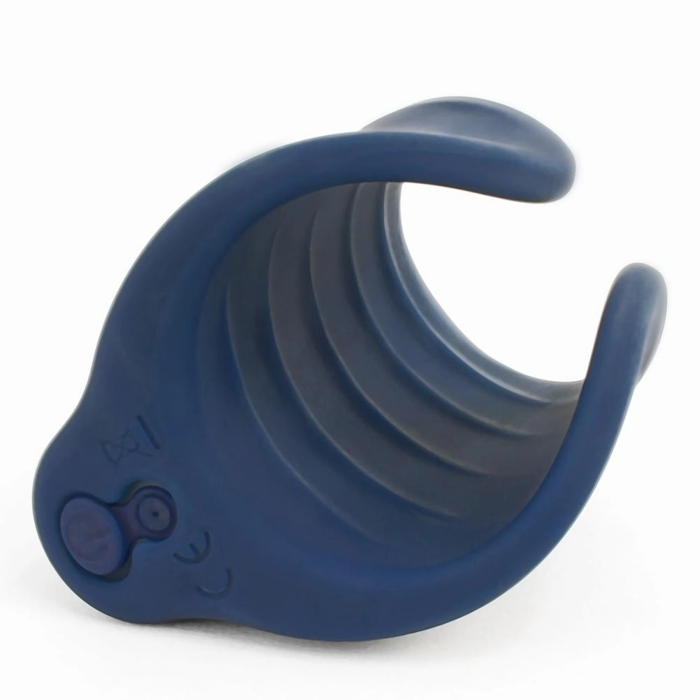 Rechargeable Textured Pocket Stroker - Blue