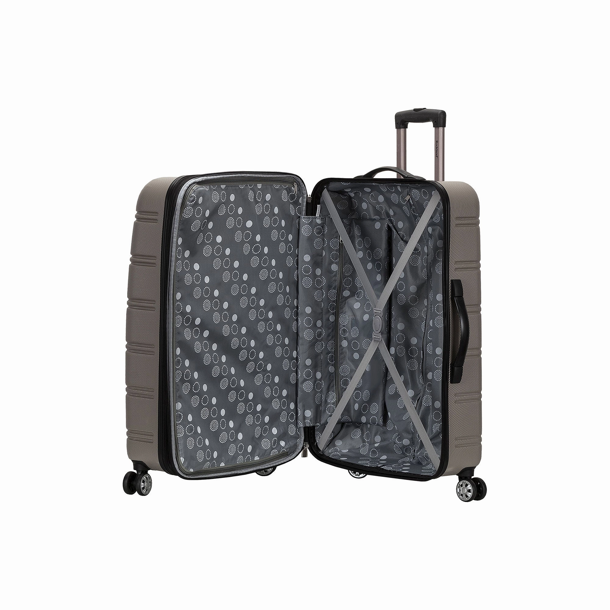 Rockland F225-SILVER Melbourne 2 Piece Hardside Spinner Luggage Set
