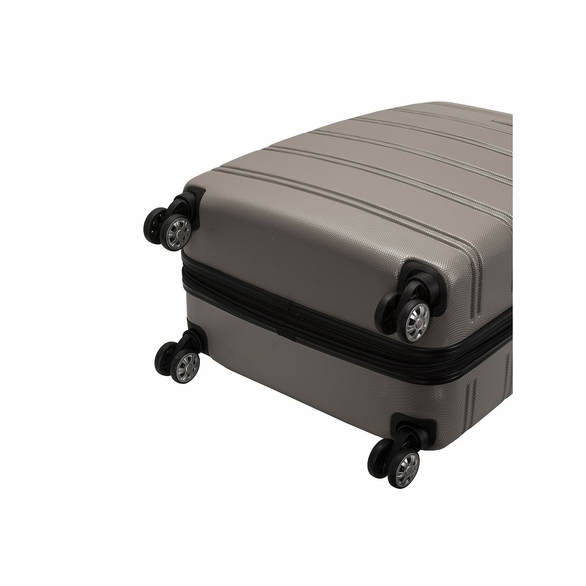 Rockland F225-SILVER Melbourne 2 Piece Hardside Spinner Luggage Set