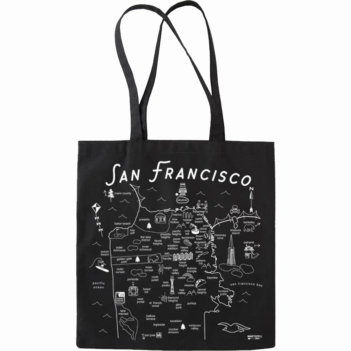 San Francisco Black Everyday Tote