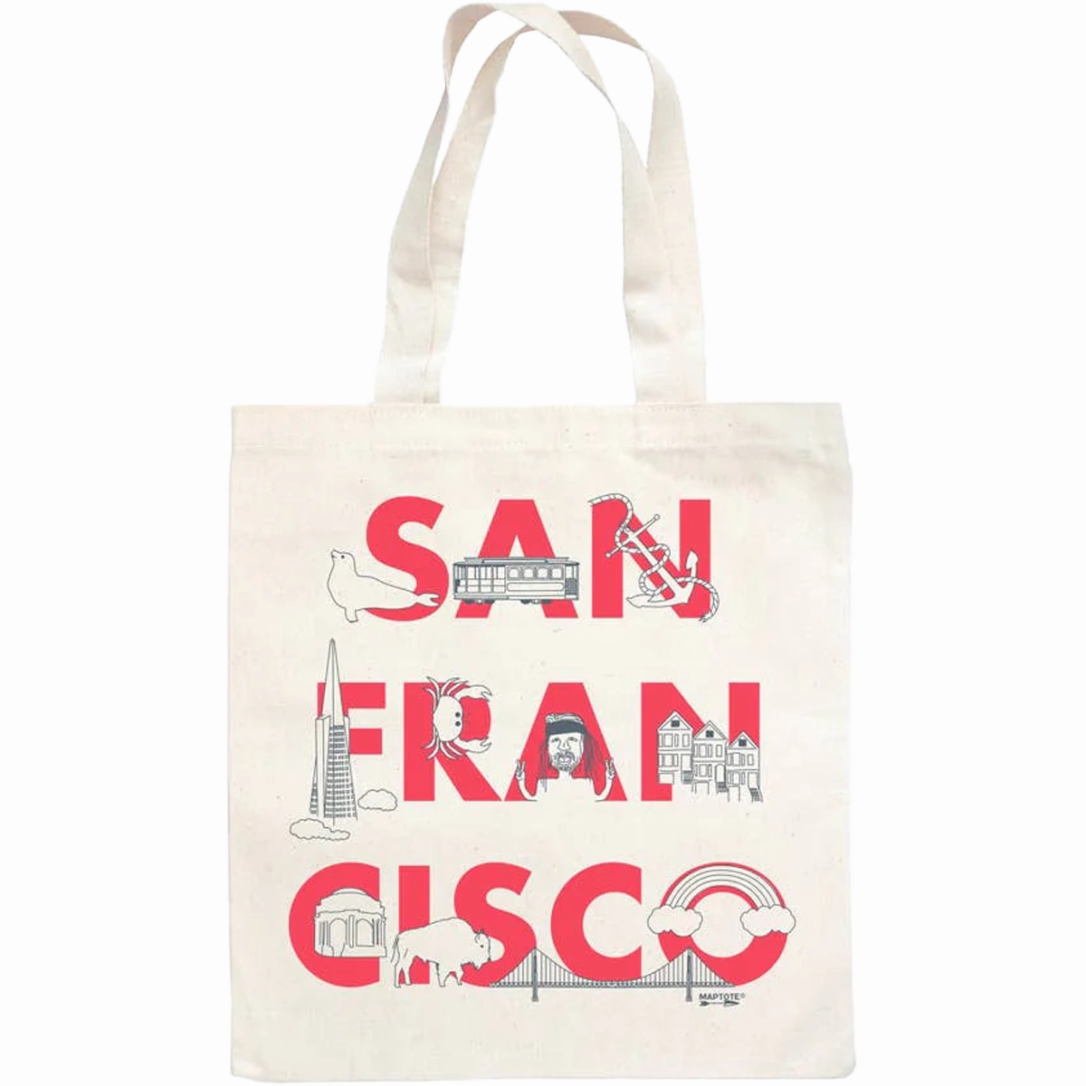 San Francisco Font Grocery Tote