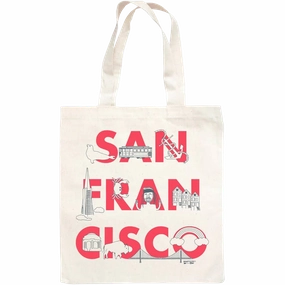 San Francisco Font Grocery Tote