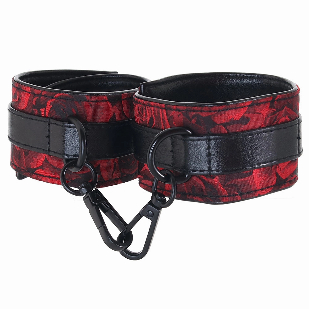 Secret Kisses Rosegasm Faux Leather Cuffs