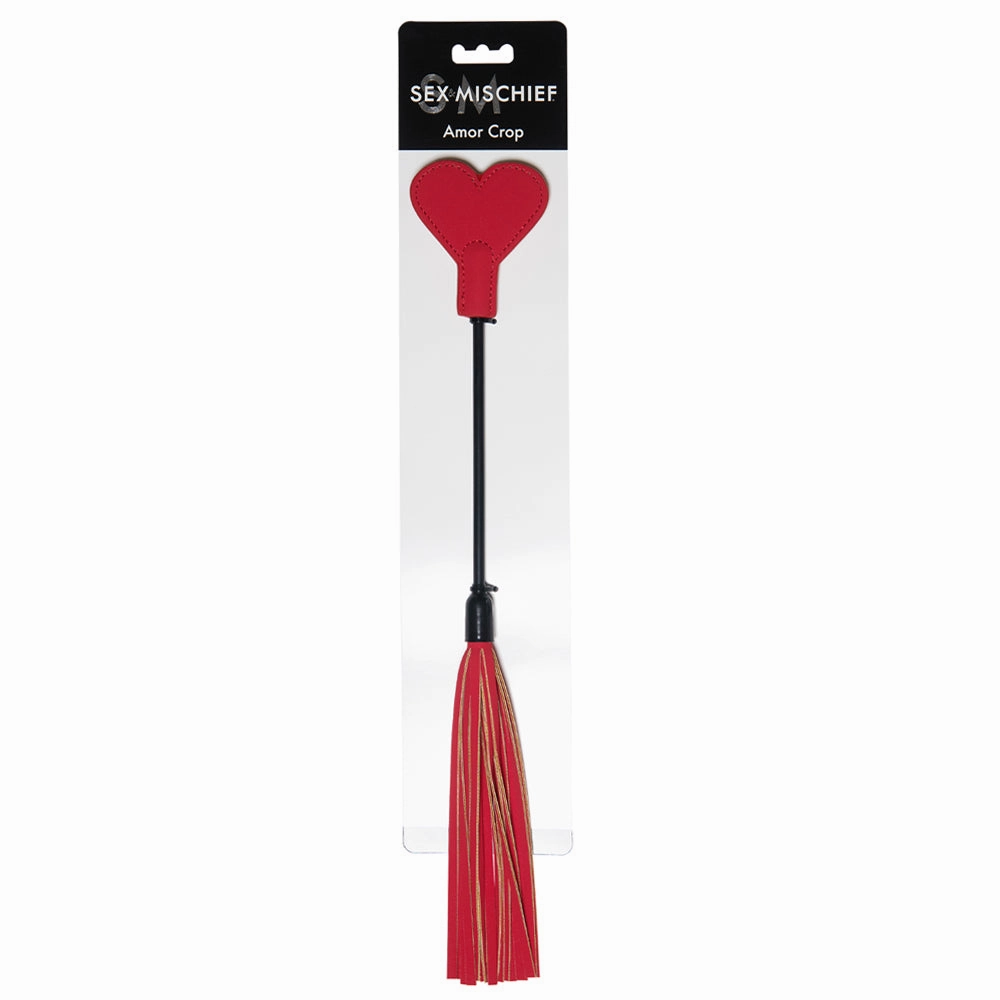 Sex & Mischief Amor Double-Ended Heart Crop & Flogger