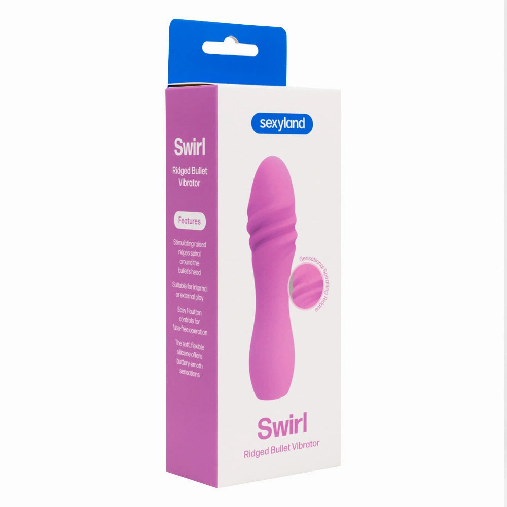 Sexyland Swirl Ridged Silicone Bullet Vibrator