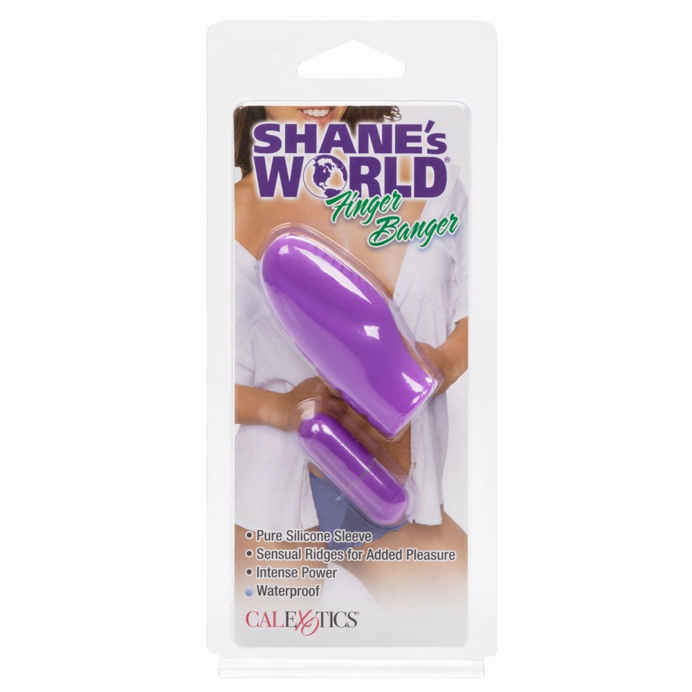 Shane's World Finger Banger Bullet Vibrator & Ribbed Silicone Sleeve