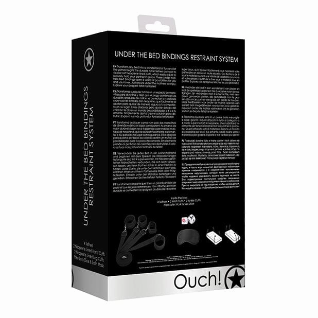 Shots - Ouch BDSM Under The Bed Bindings Restraint System (Black)