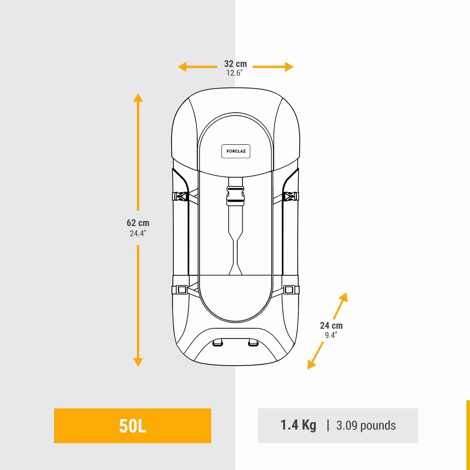 Simond  Travel 100 50L Backpack Pack