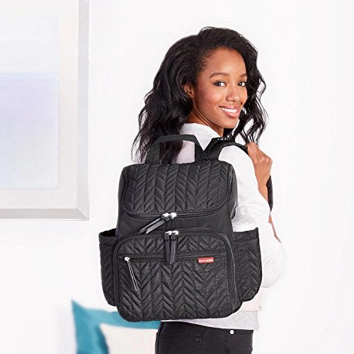 Skip Hop 203100-CNSZP Forma Travel Carry All Diaper Backpack with Insulated Bag, One Size, Jet Black