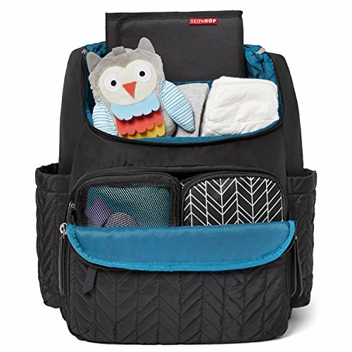 Skip Hop 203100-CNSZP Forma Travel Carry All Diaper Backpack with Insulated Bag, One Size, Jet Black
