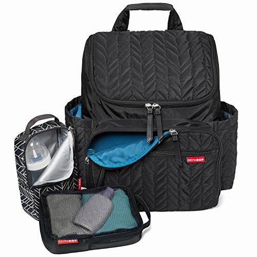 Skip Hop 203100-CNSZP Forma Travel Carry All Diaper Backpack with Insulated Bag, One Size, Jet Black