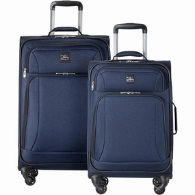 Skyway 450-S2-472-SET Epic Softside 4-Wheel Luggage Spinner Collection (Surf Blue, 2-Piece Set (20/24))