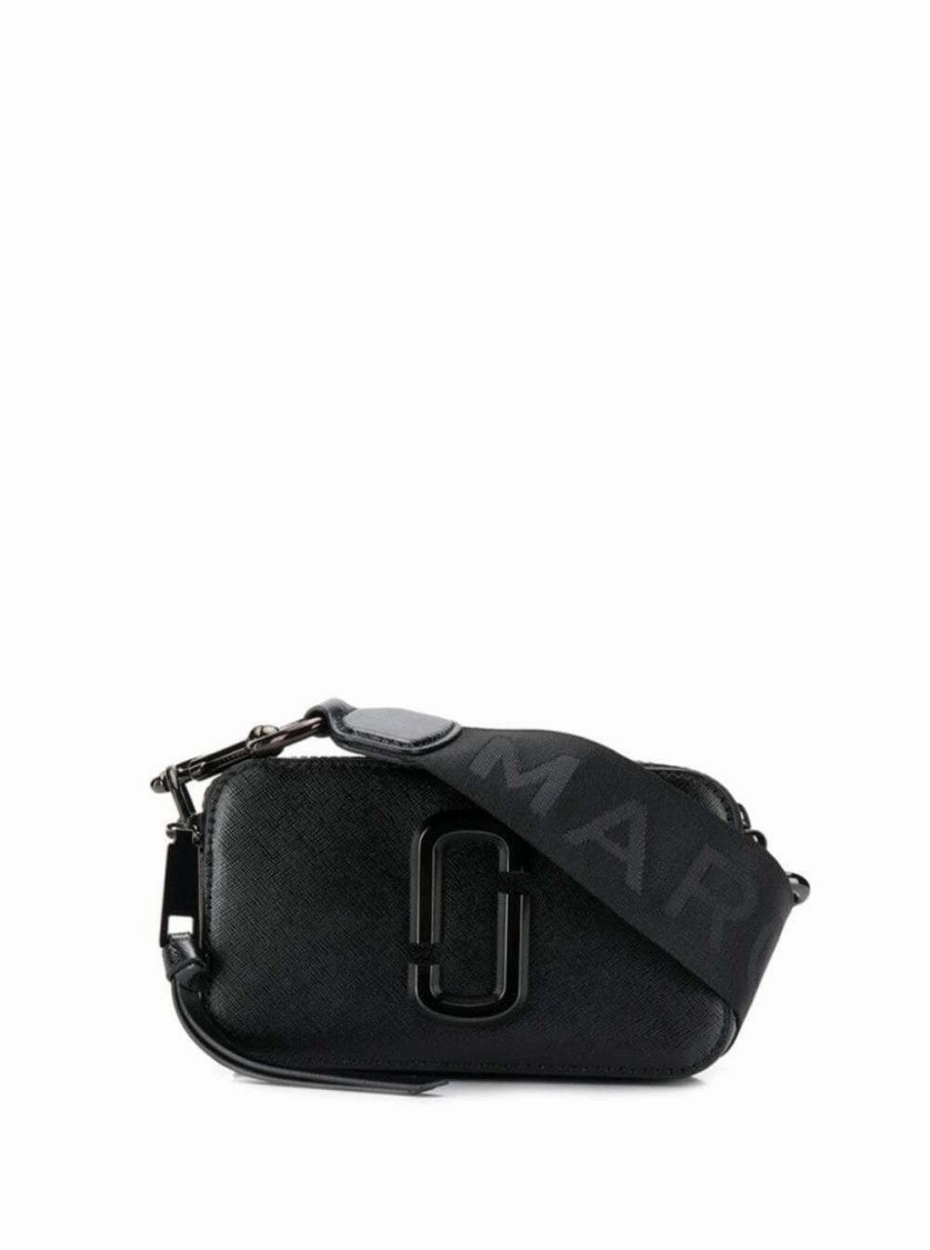 Snapshot' Black Shoulder Bag With Metal Logo