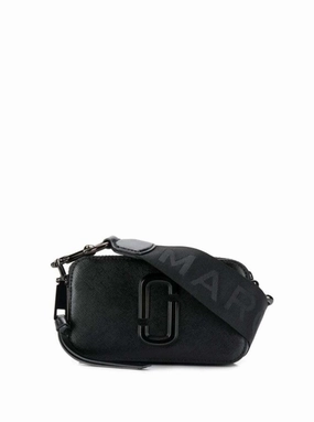 Snapshot' Black Shoulder Bag With Metal Logo