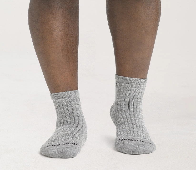Solid Cushioned Quarter Socks