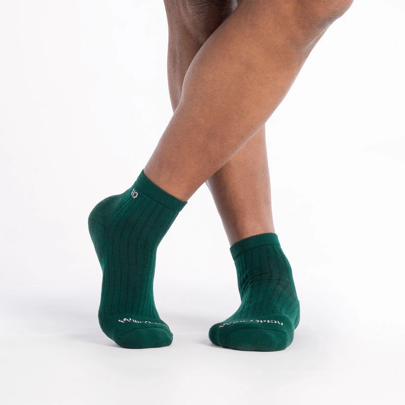 Solid Cushioned Quarter Socks