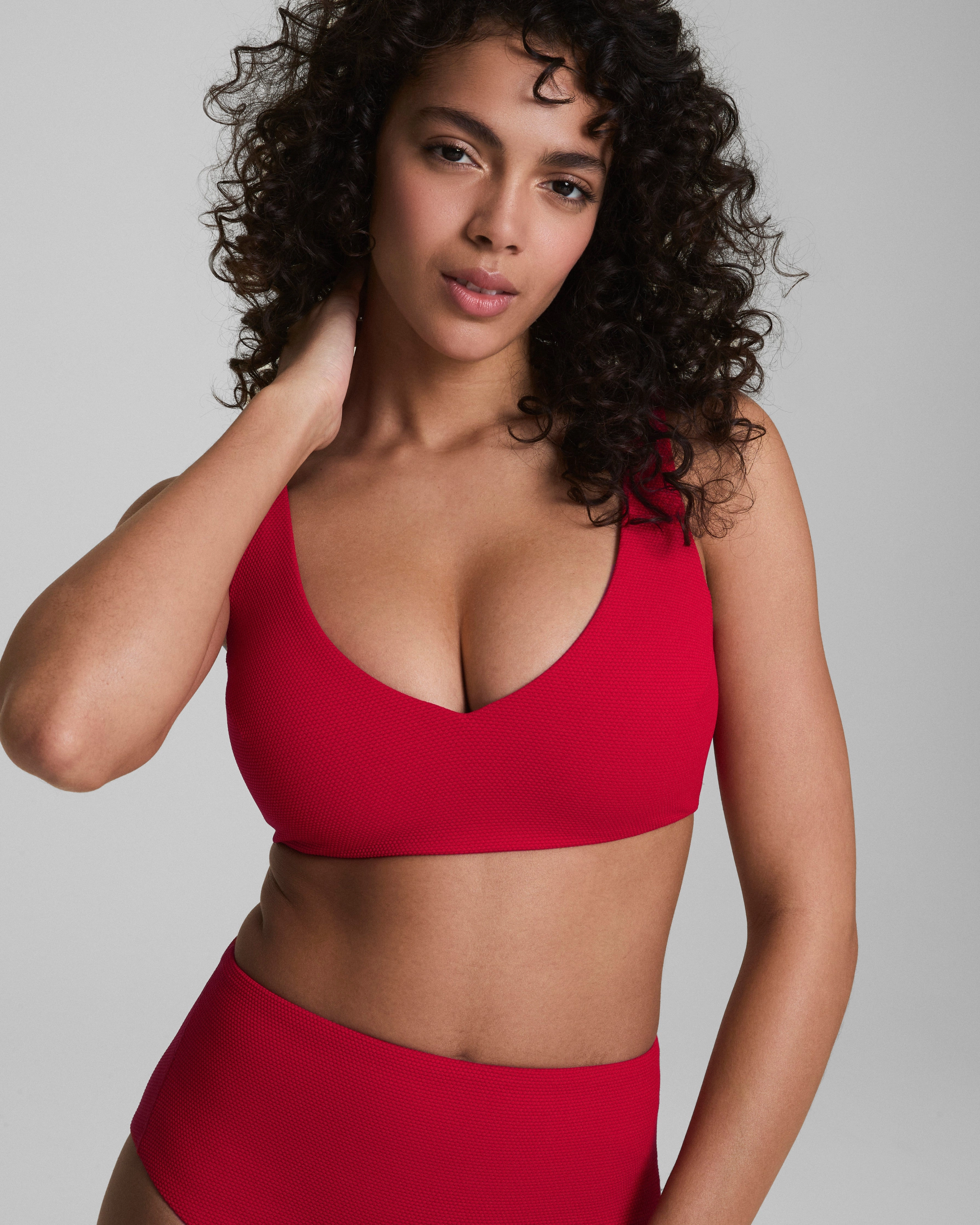 SPANXshape™ Swim Pique Plunge Bikini Top