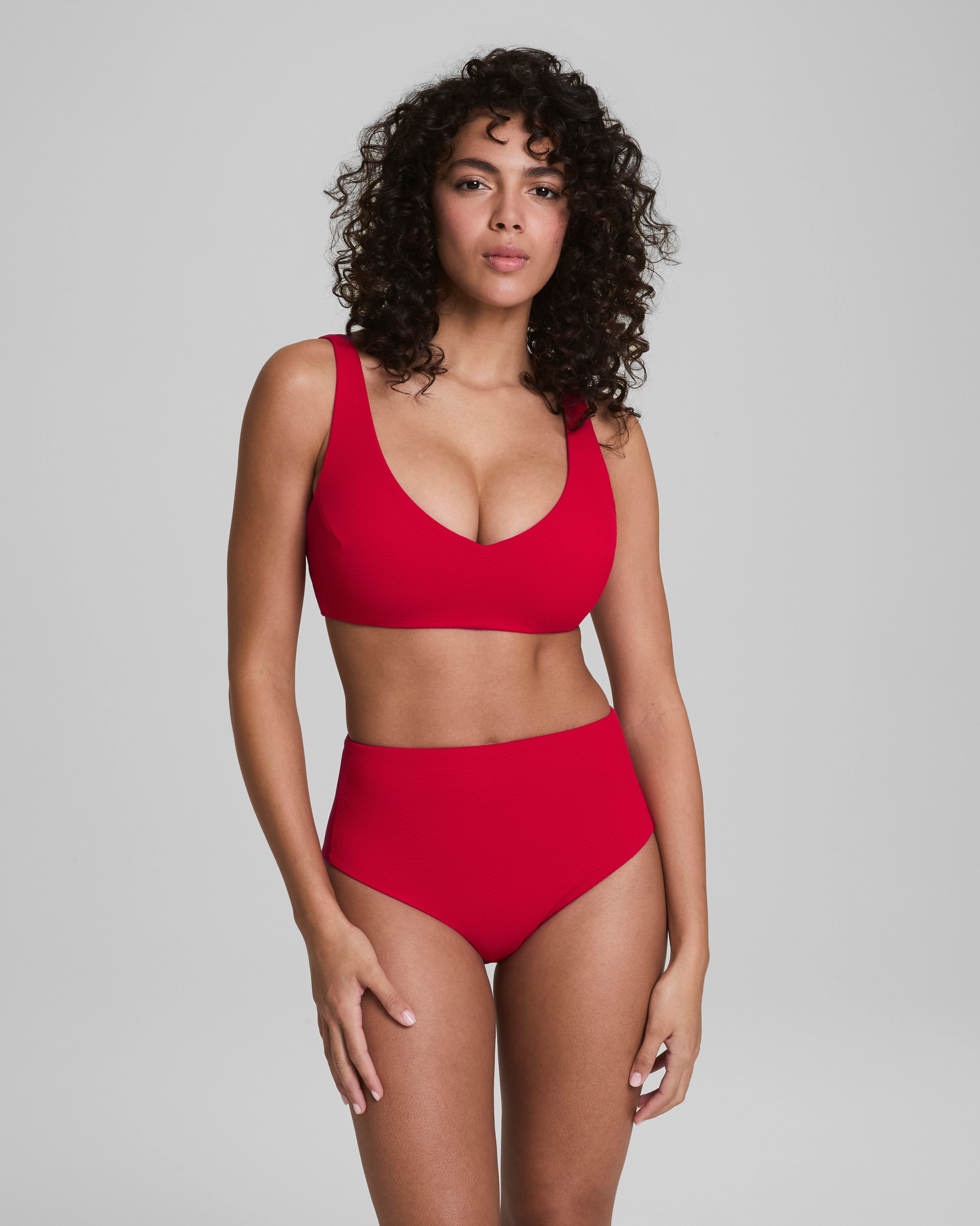 SPANXshape™ Swim Pique Plunge Bikini Top