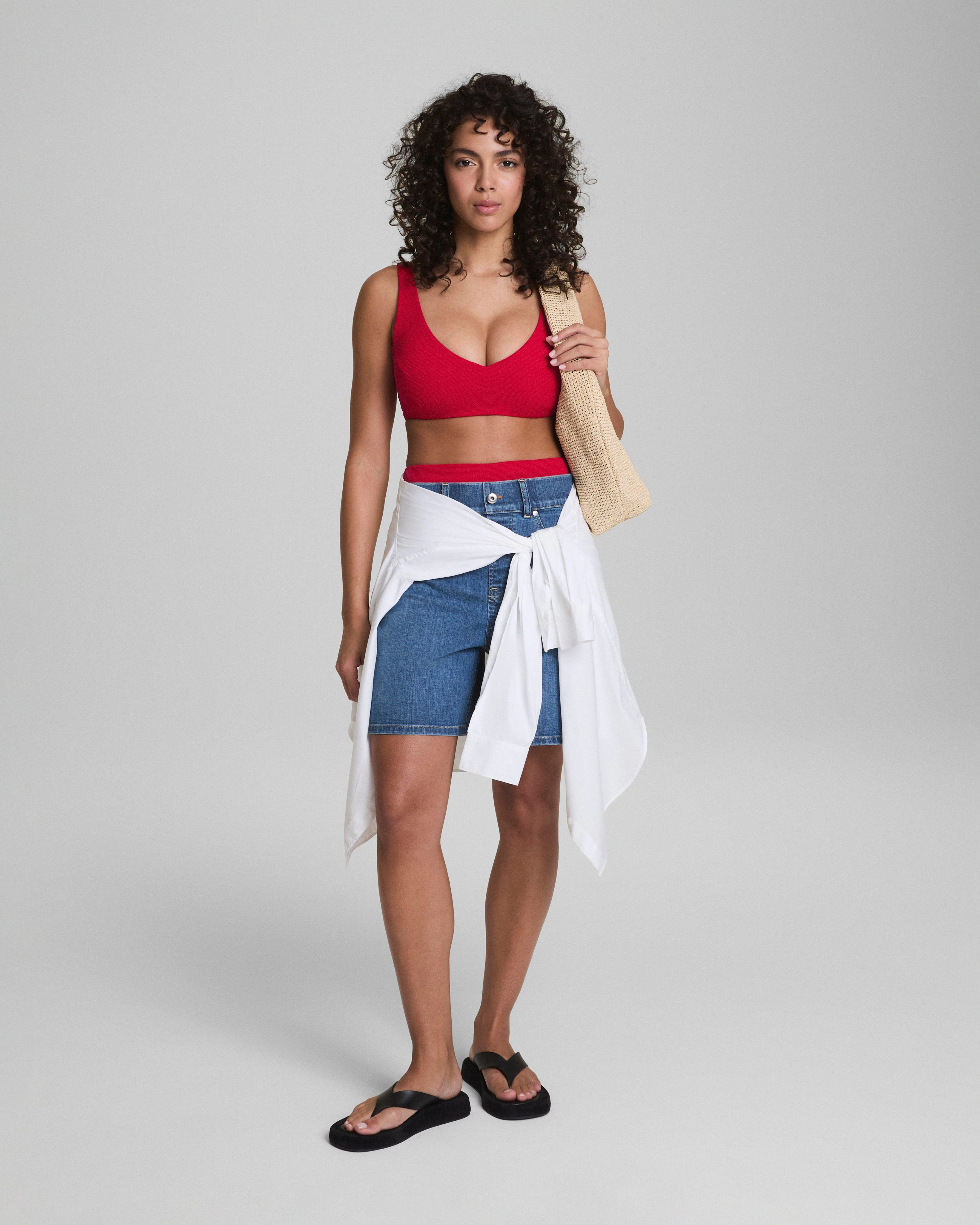 SPANXshape™ Swim Pique Plunge Bikini Top